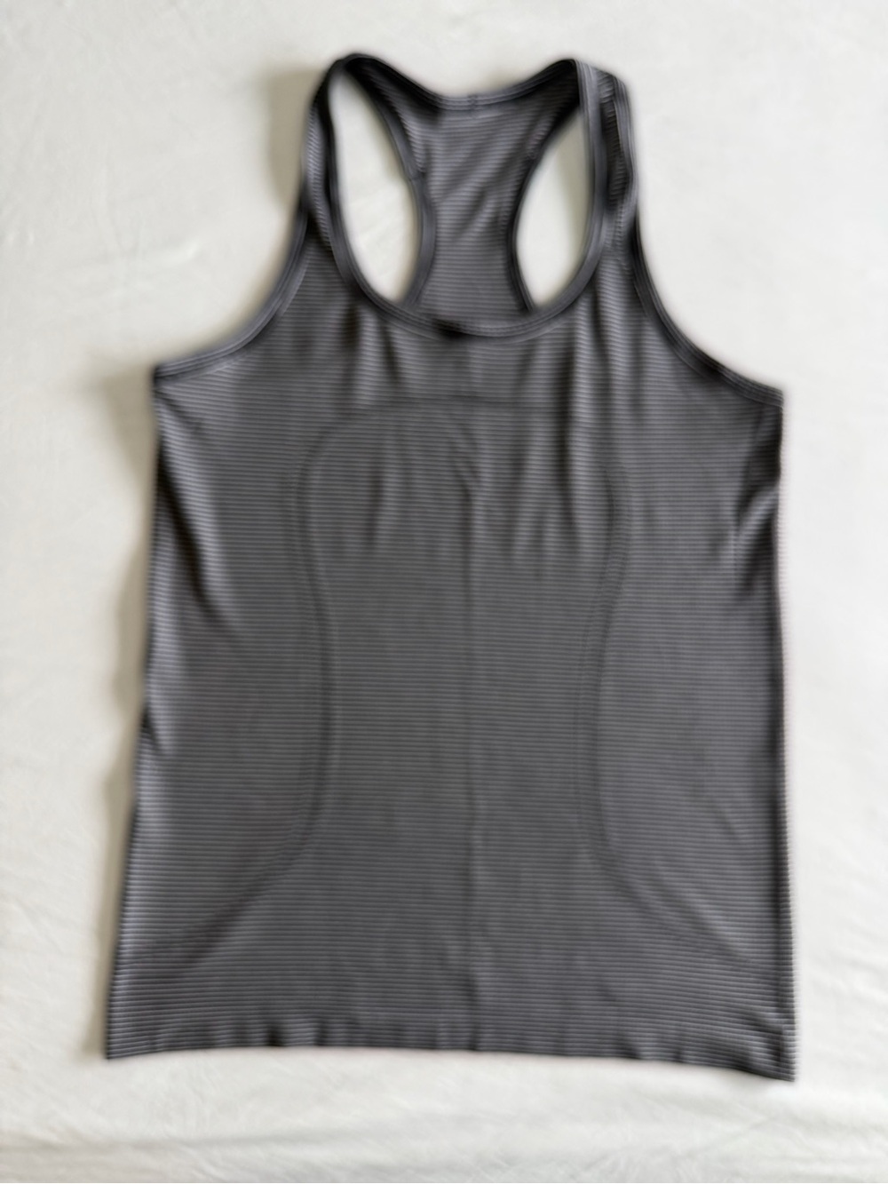 lululemon athletica Gray Striped Racerback Tank